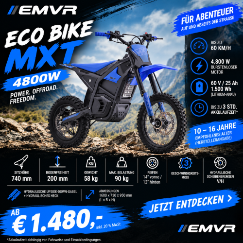 Preview: E-Cross Bike MXT 4800W 60V 14/12"